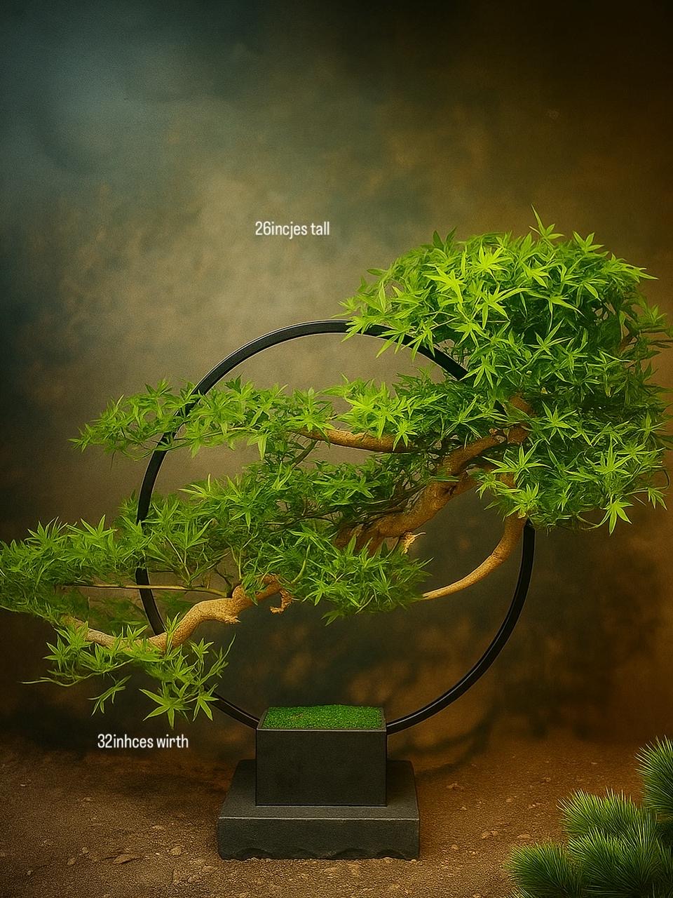 Premium Bonsai Tree – 24 Inch Tall | Decorative Indoor Plant for Home & Office