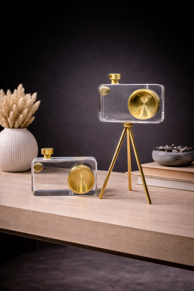 crystal camera decoration piece