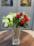 Artificial Rose Bunches – White or Red (Style B)