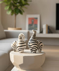"The Sphere Zebra | Minimalist Curved Animal Sculpture"