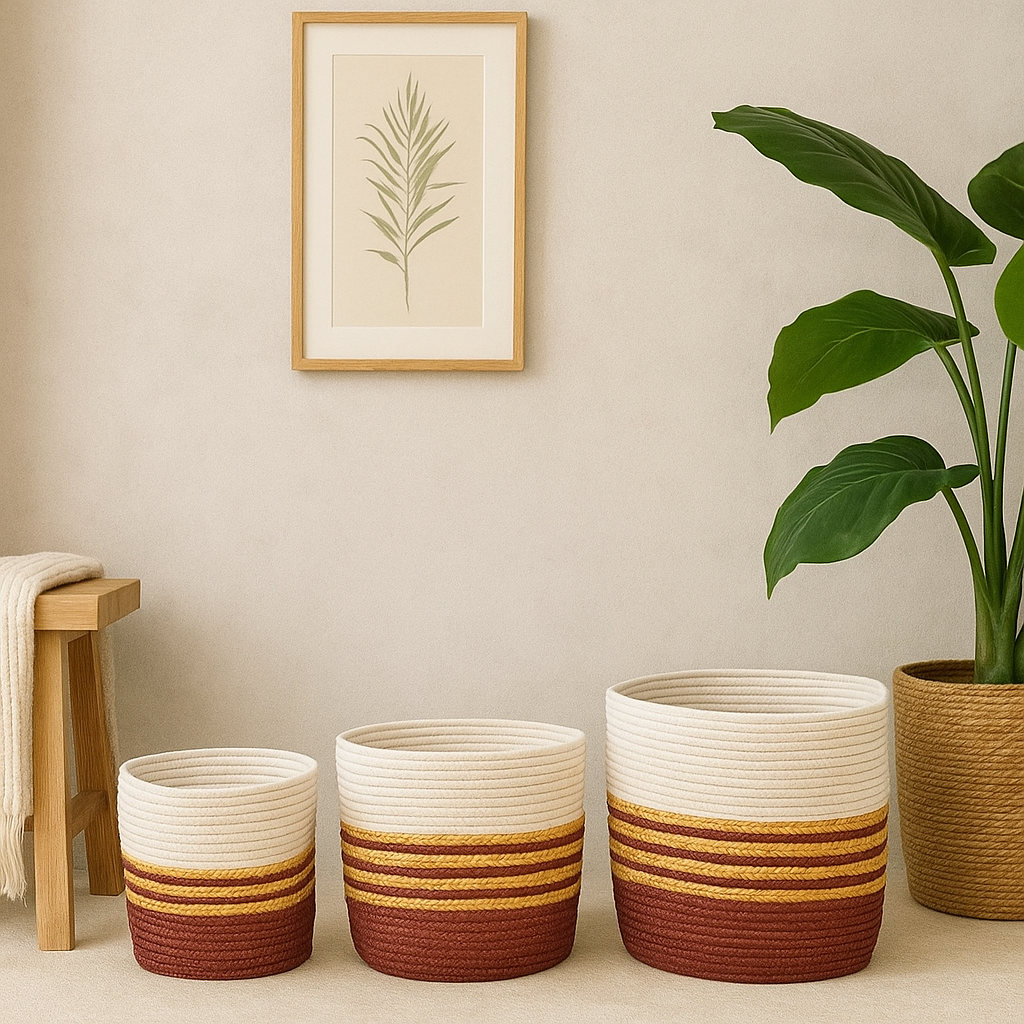 Handcrafted Woven Nesting Baskets – Available in Two Styles