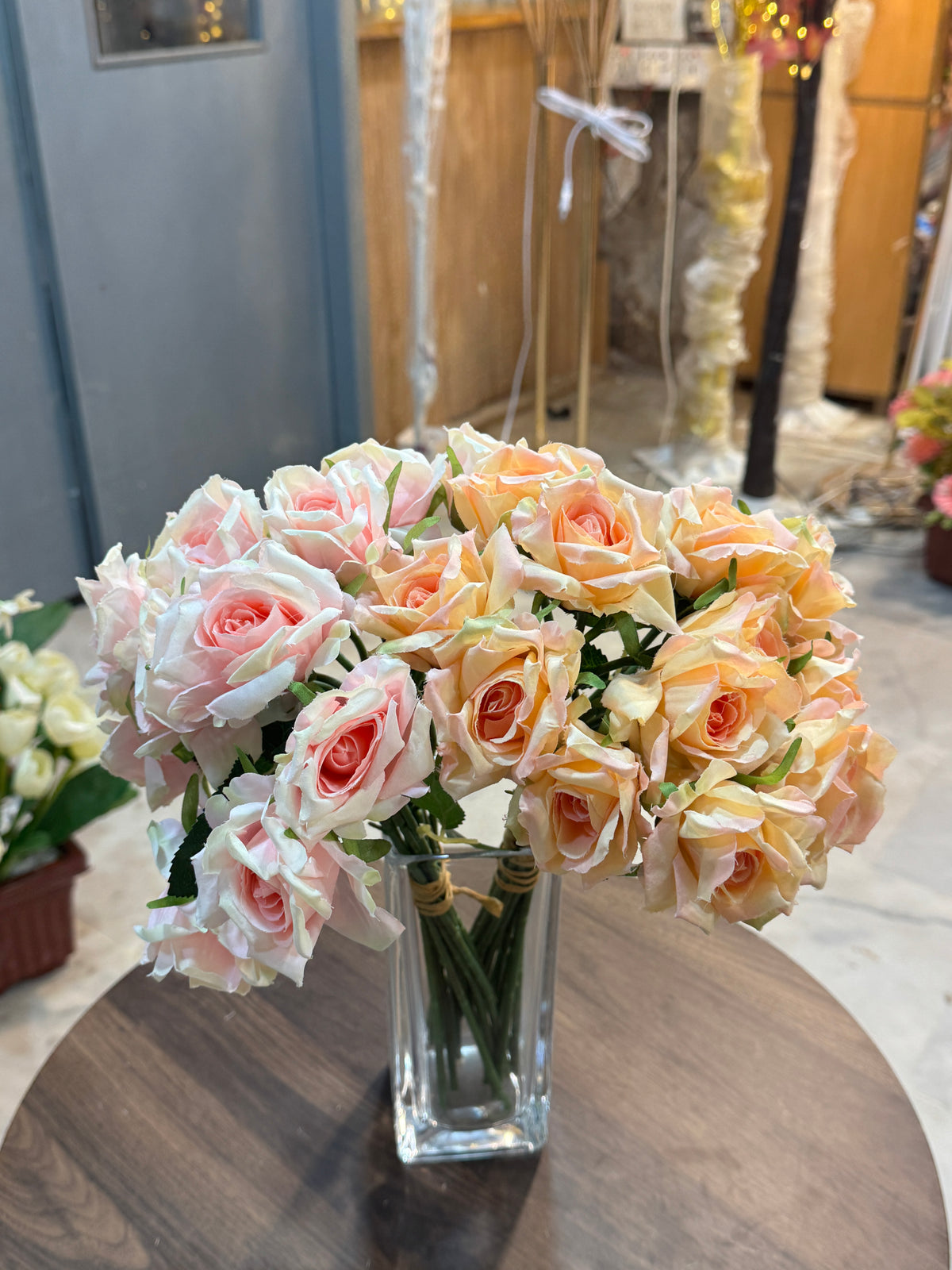 Imported Artificial Flower Bunches – Pink or Peach