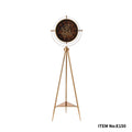 Premium Vintage Gear Floor Clock – Luxury Gold Tripod Standing Clock for Drawing Rooms