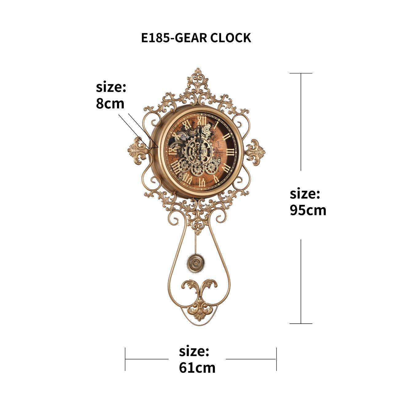 The Royal Brass Dial – Luxury Antique Pendulum Wall Clock