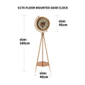 Aurelian Gear-Driven Floor Clock on Beaded Tripod Stand