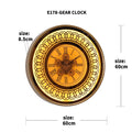 Lumina Gear Clock – Premium Backlit LED Mechanical Wall Decor