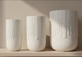 White ceramic planters