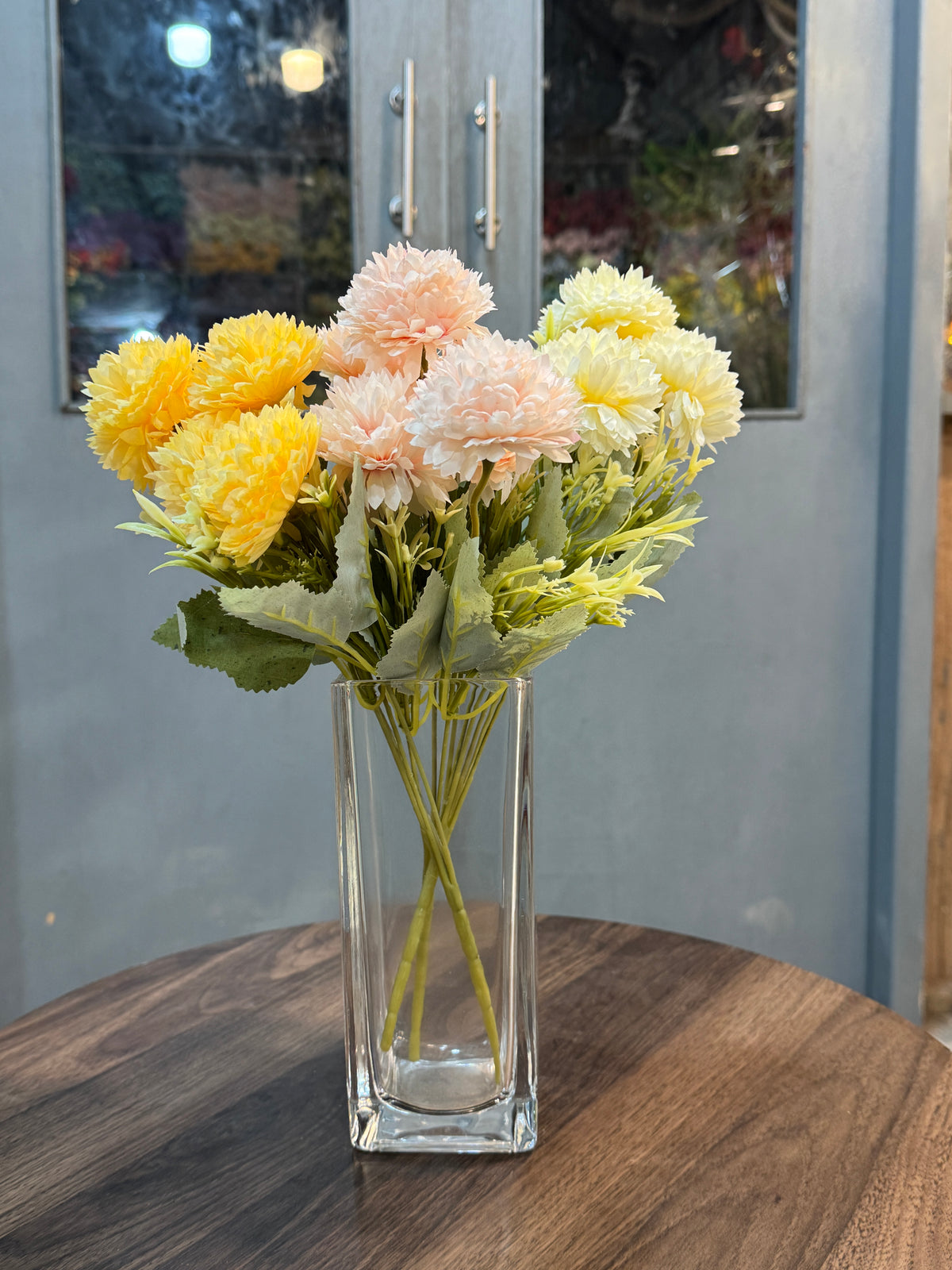 Artificial Hydrangea Bunches – White, Pink or Yellow (Style B)