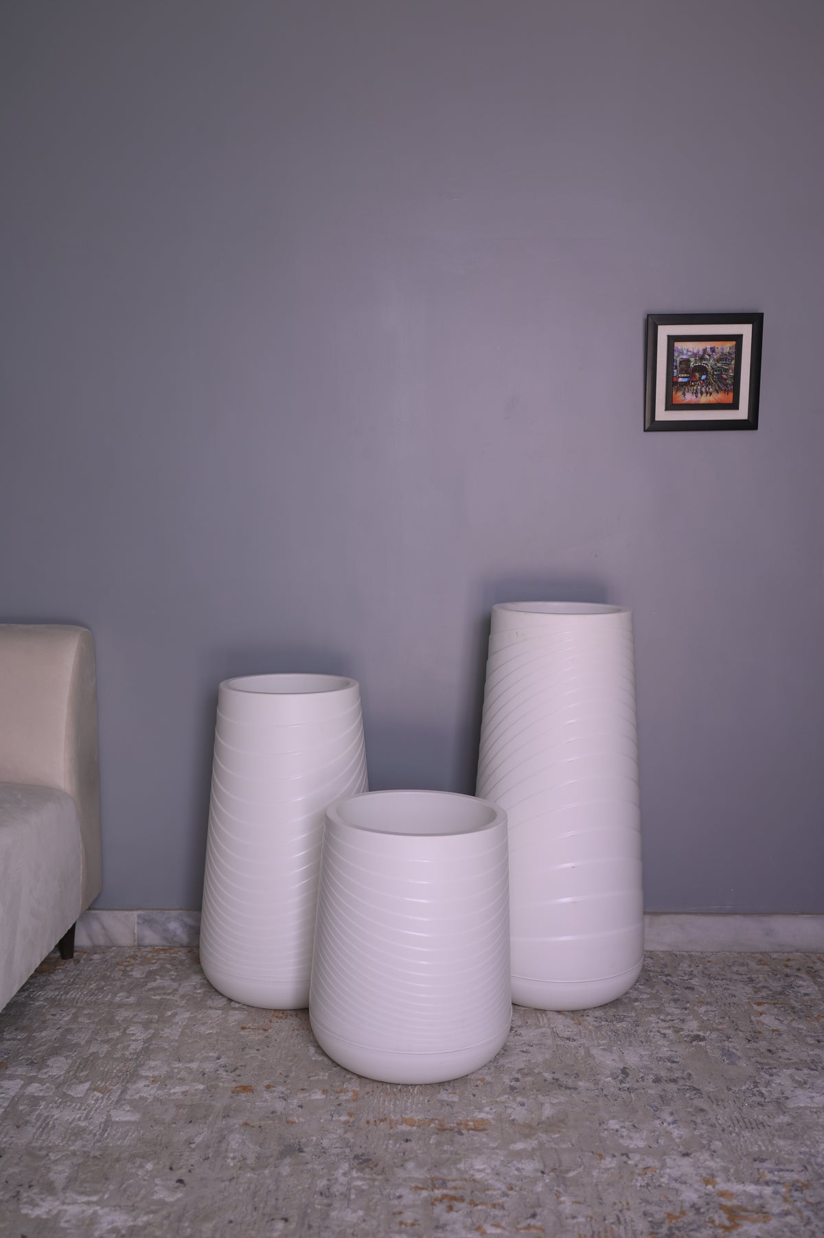 Spiral-Texture Floor Planter – Black or White, 3 Sizes – view 4