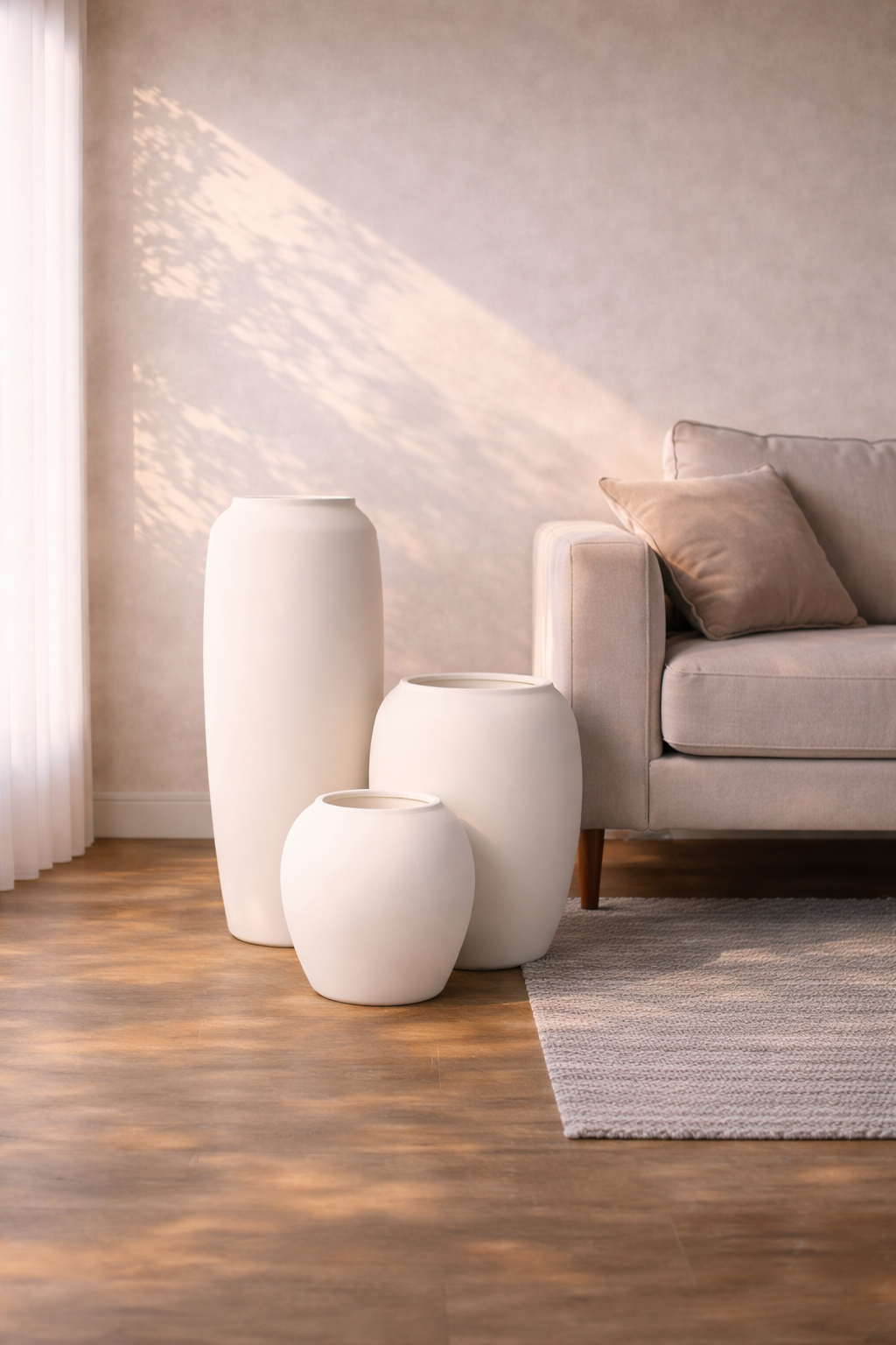 Cream color Elegant Imported Ceramic surai | Indoor Home Decor Pot