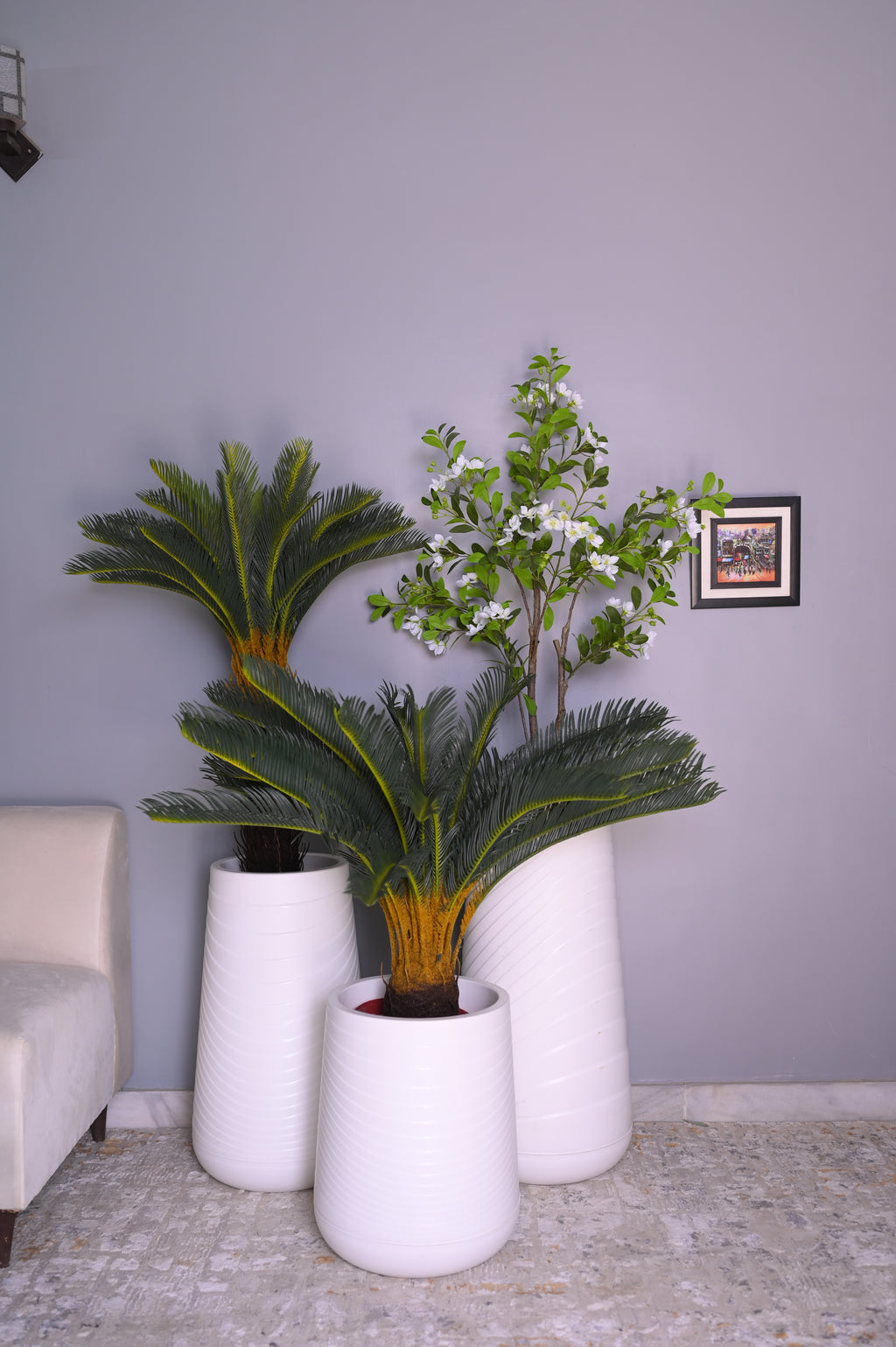 Spiral-Texture Floor Planter – Black or White, 3 Sizes – view 2