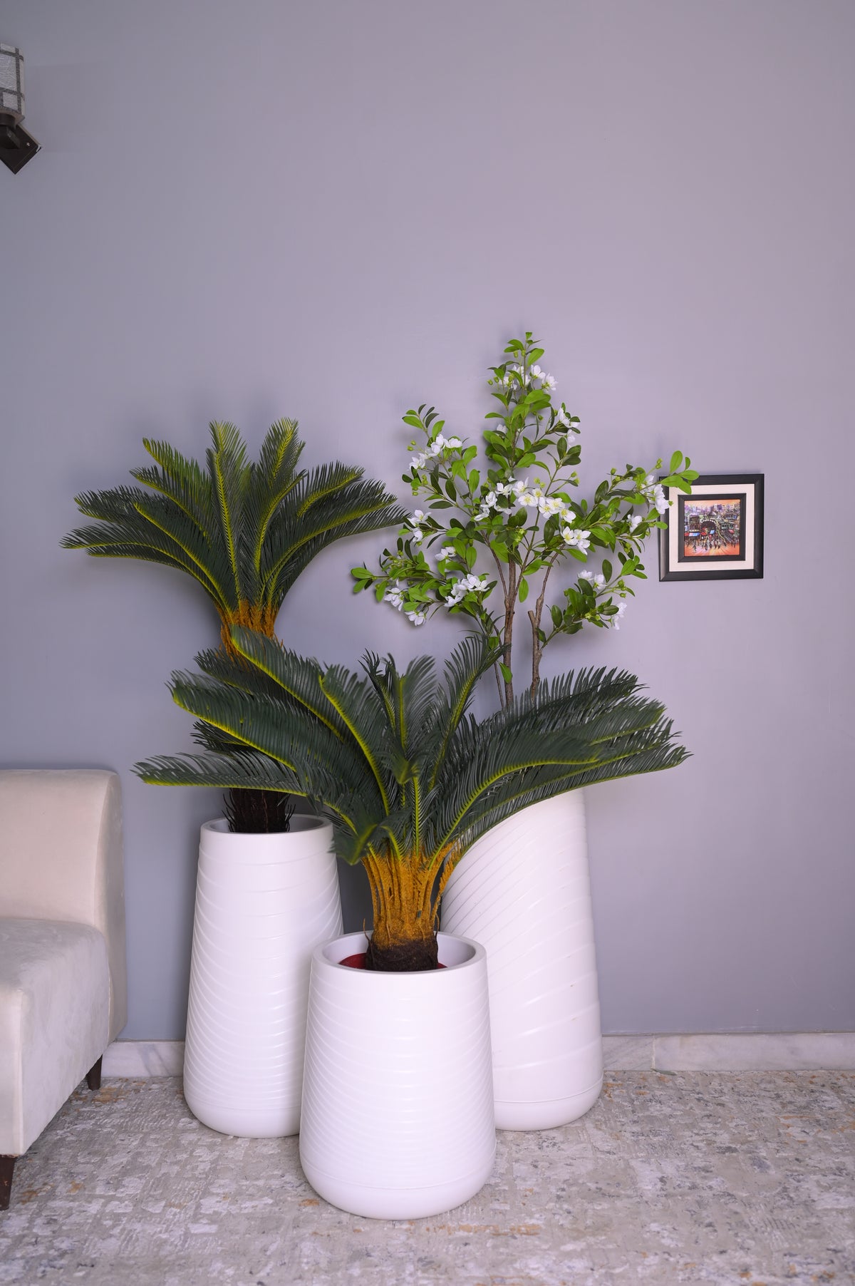 Spiral-Texture Floor Planter – Black or White, 3 Sizes – view 2