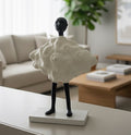 "The Cloud Walker | Abstract Humanoid Figurine for Modern Decor"