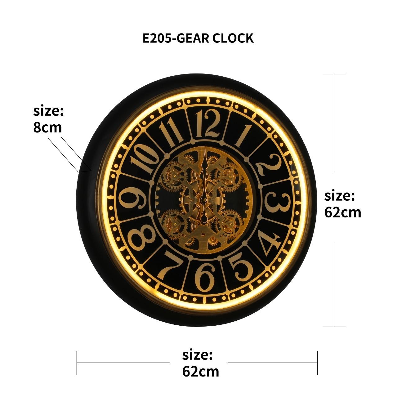 Glow-Motion LED Gear Clock – Modern Luxury Wall Decor