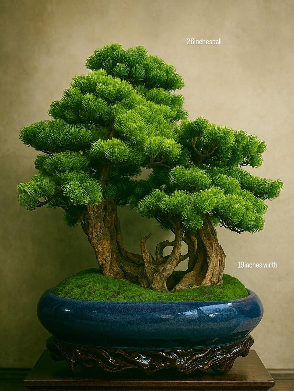 Luxury Artificial Juniper Bonsai Tree in Premium Ceramic pot