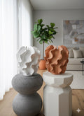 "The Ruffle Vase | Abstract Organic Wavy Sculpture Decor"