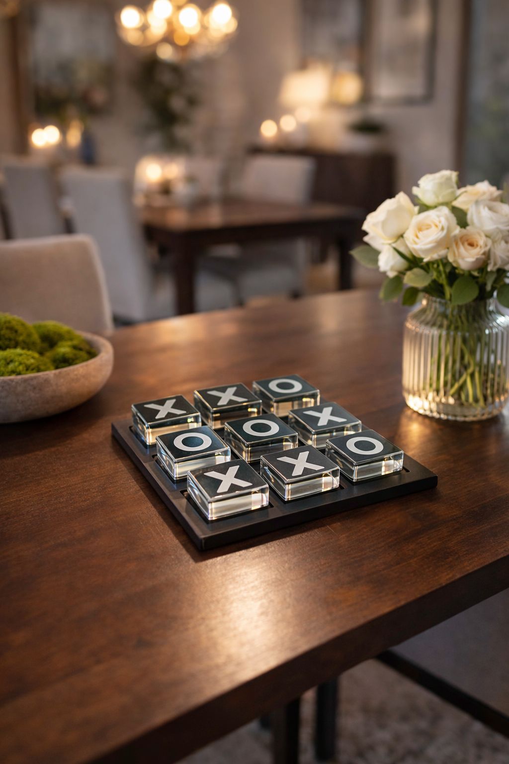 Crystal Royale Tic-Tac-Toe – Luxury Coffee Table Game