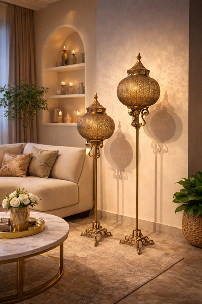 Royal Moroccan Filigree Floor Lamps
