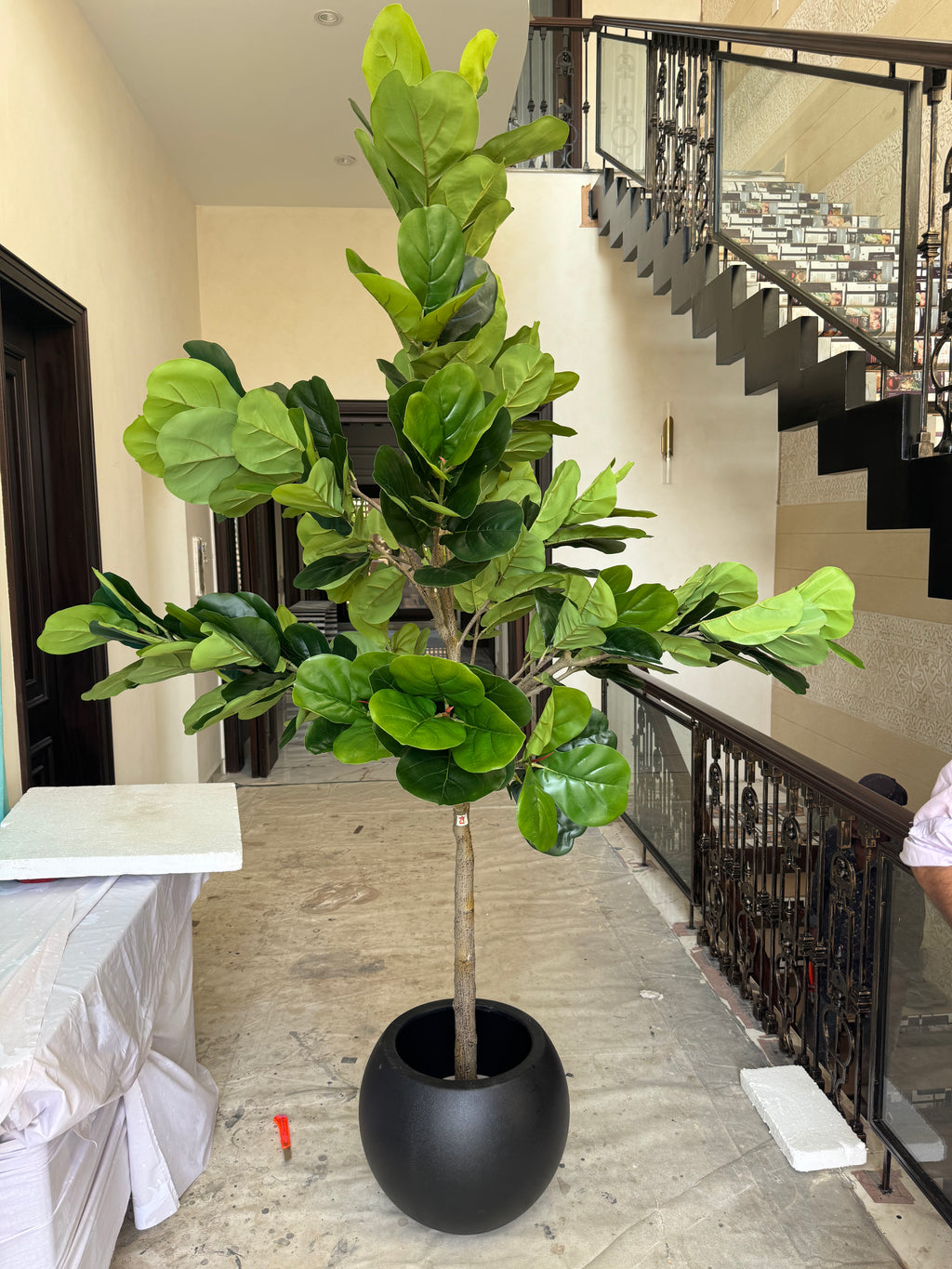 Premium Artificial Fiddle Leaf Fig Tree with Round Pot