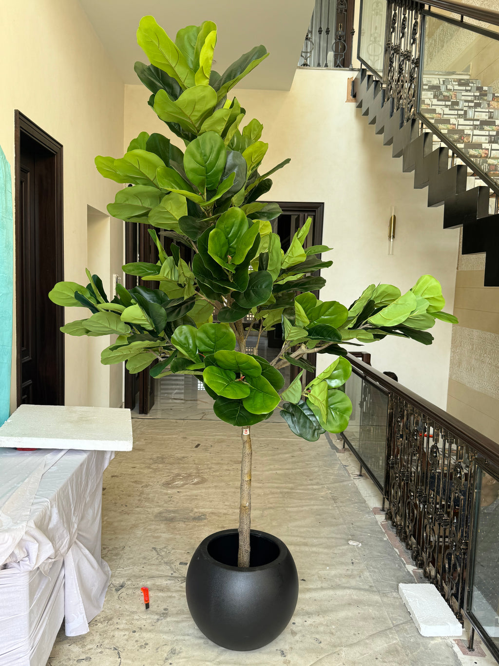 Premium Artificial Fiddle Leaf Fig Tree with Round Pot