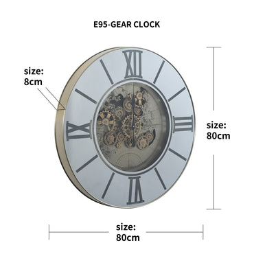 Vintage mechanical gear wall clock