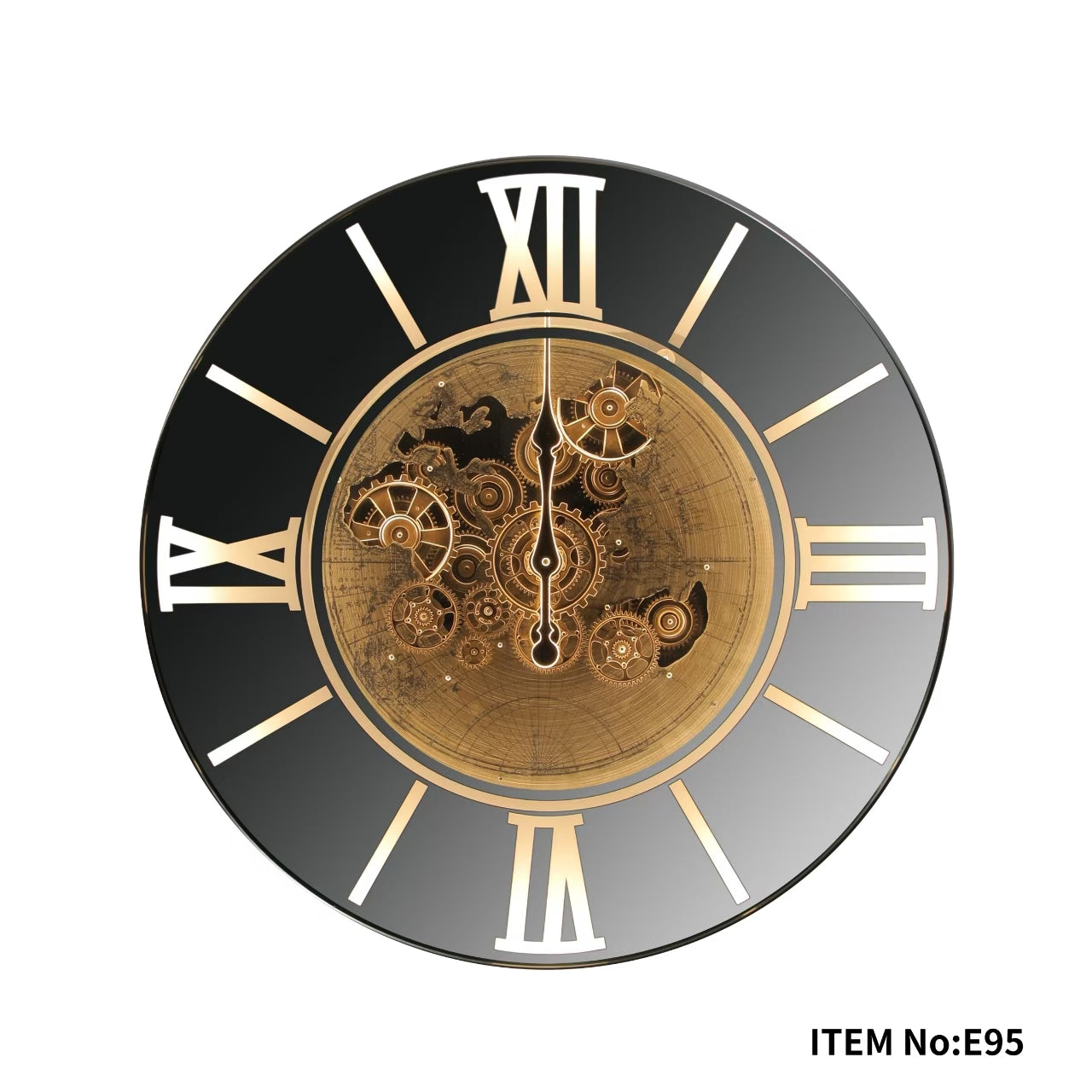 Vintage mechanical gear wall clock