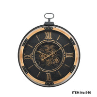 Metal Gear Standing Wall Clock For Home Decor