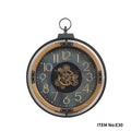 Vintage Look Wall Clock with Moving Gear Mechanism