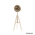 Gold Metal Tripod Gear Standing Wall Clock For Home