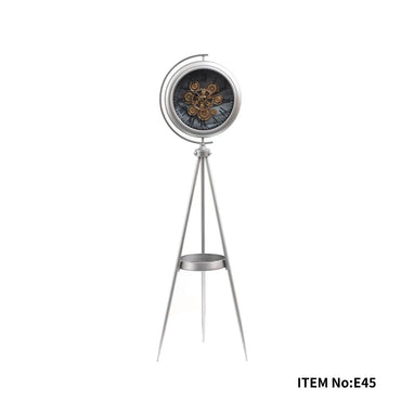 Tripod Floor Clock with Table - Brass     
