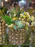 Pineapple Bowl Flower Pot Gold Home Decor Modern Plant Holder Pots Indoor
