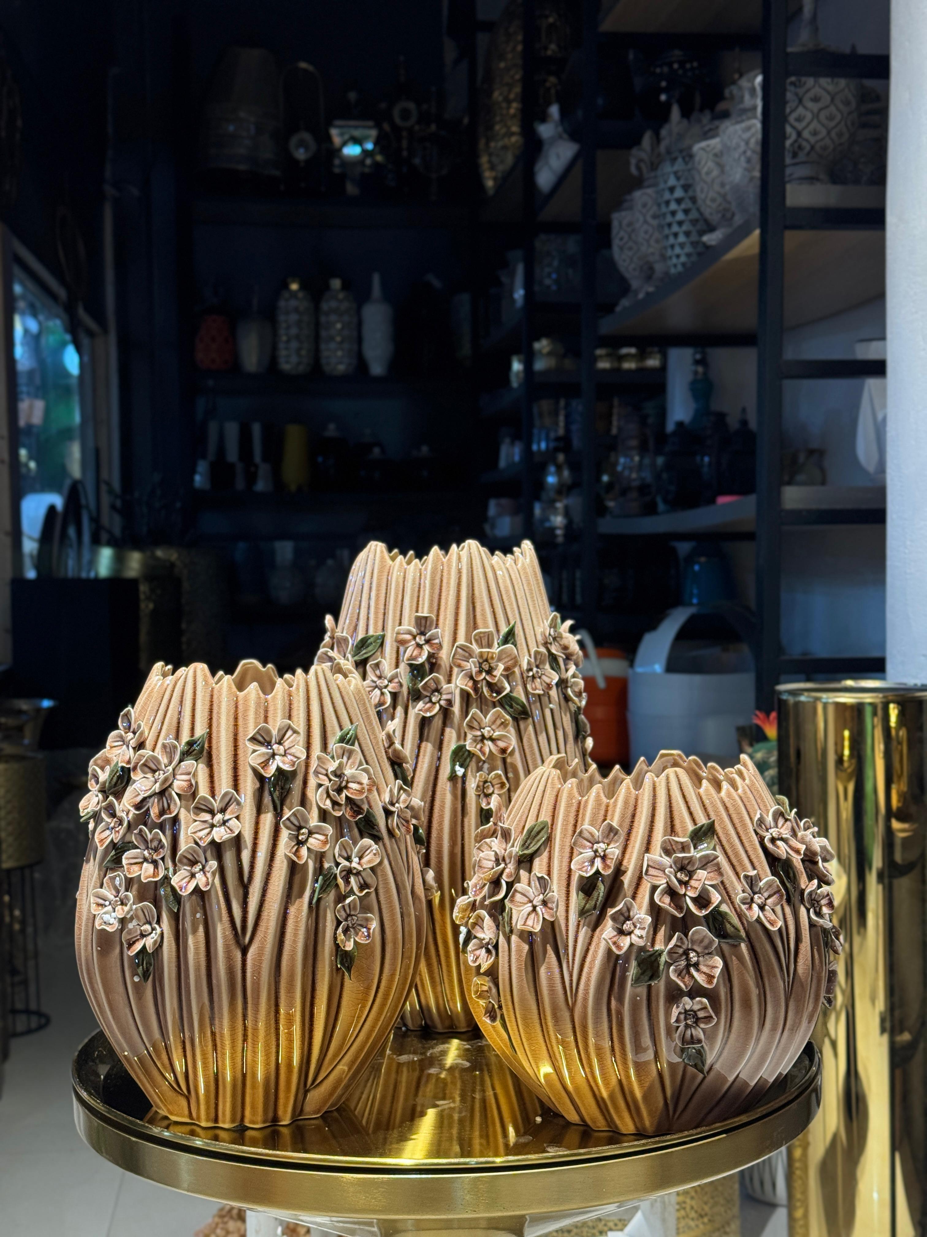 Ceramic Flower Vase for Home Decor