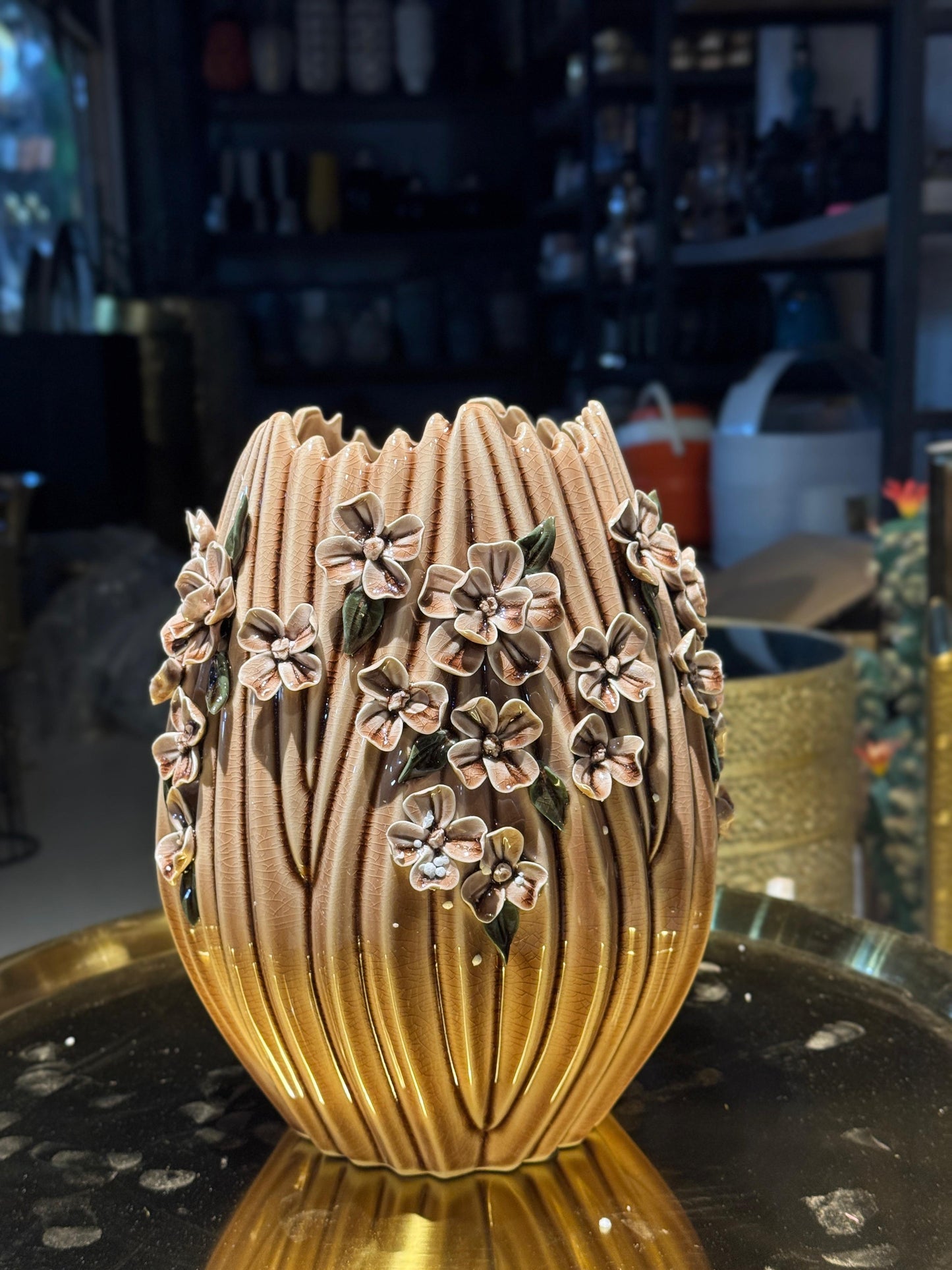 Ceramic Flower Vase for Home Decor