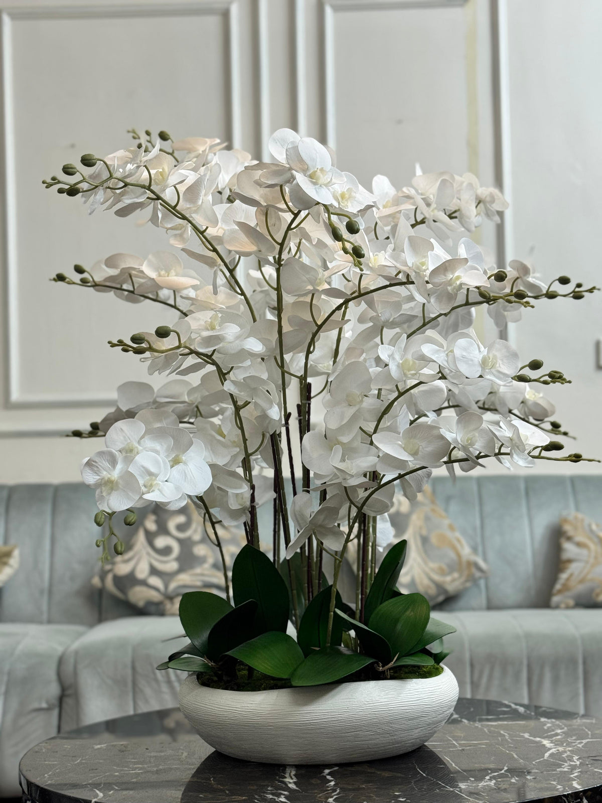 White Phalaenopsis Orchid Arrangement (26 in) – view 3