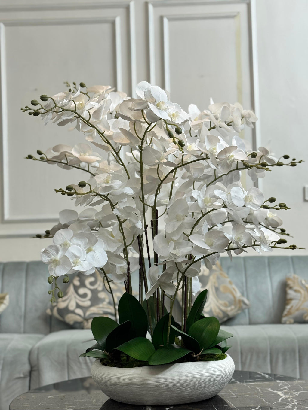 White Phalaenopsis Orchid Arrangement (26 in)