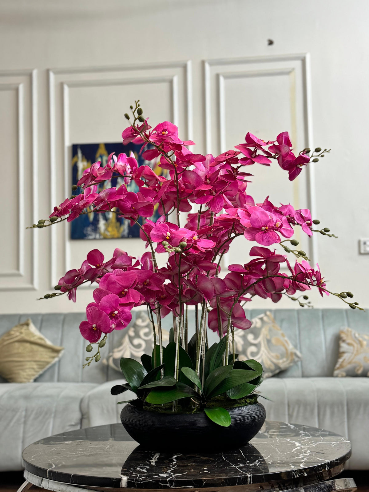 White Phalaenopsis Orchid Arrangement (26 in) – view 7