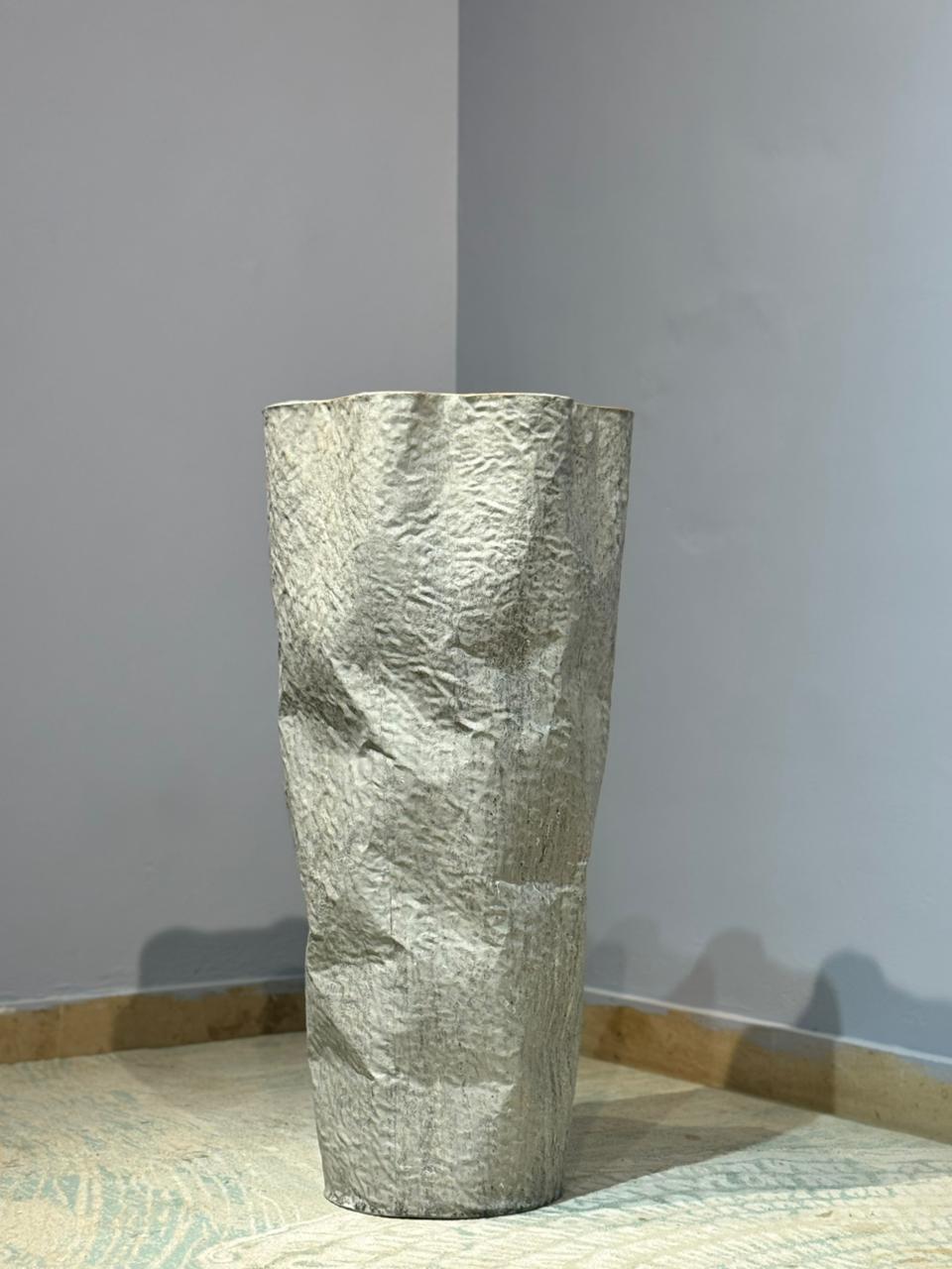 Tapered metal Vase