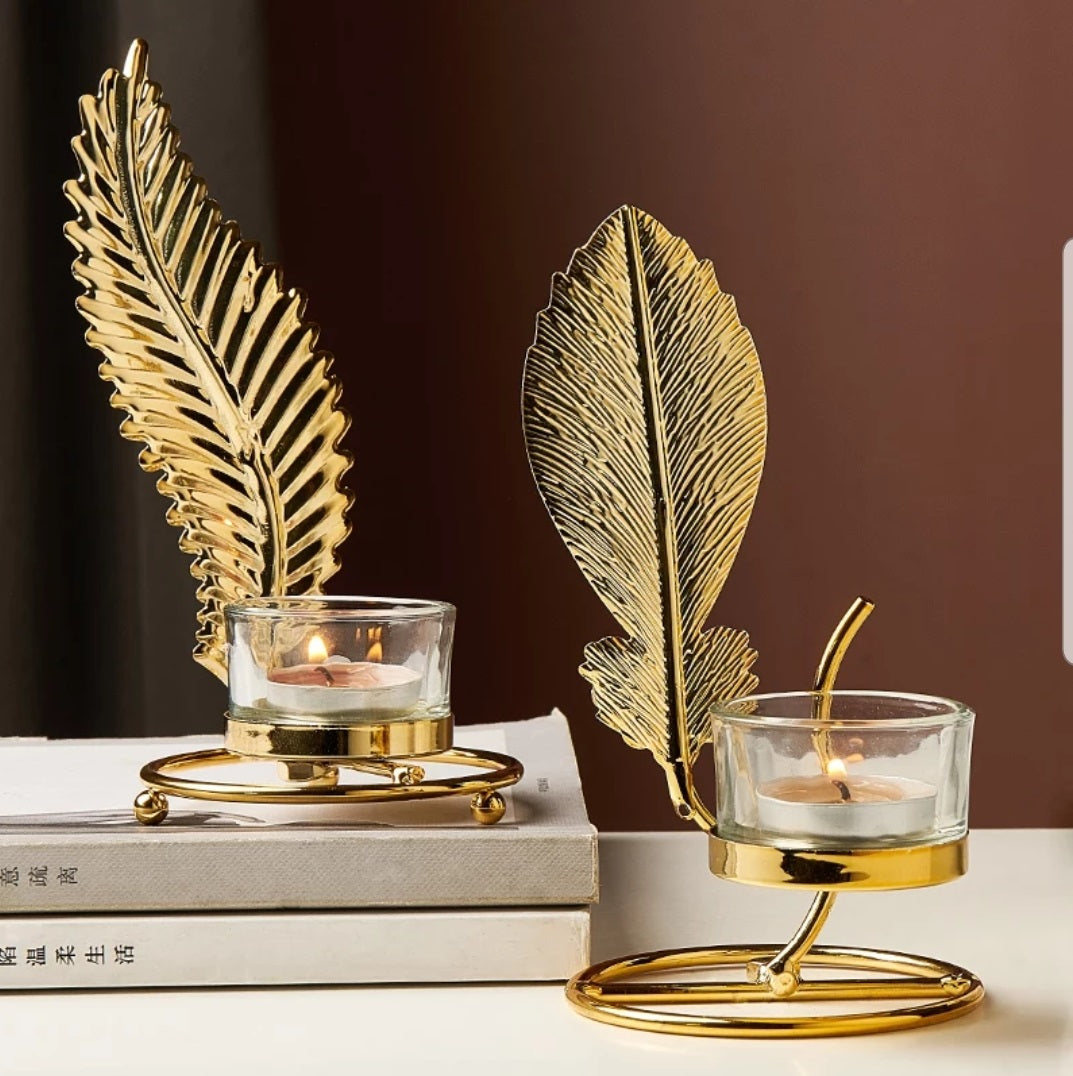 Gold Pearl Candle Stand