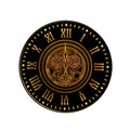Large Black & Gold Gear Wall Clock – Roman Numerals