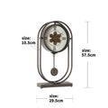 Arched Pendulum Table Clock with Gear Dial