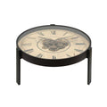 Large Clock Coffee Table – Cream Dial, Black Frame
