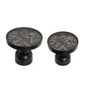 Black Gear Clock Side Tables – Set of 2