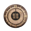 Distressed Roman Numeral Gear Wall Clock – Bronze