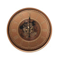 Round Copper Gear Wall Clock