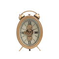 Vintage Alarm-Style Gear Table Clock – Rose Gold
