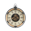 Pocket-Watch Style Wall Clock – Cream & Black