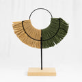 Woven Sun Disc on Wooden Stand – Large (66 cm)
