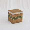 Leaf-Pattern Woven Storage Boxes – Set of 3 – Rajpoot Flower House