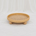 Round Rattan Serving Trays – Set of 3 (Classic Weave) – Rajpoot Flower House