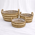 Oval Woven Storage Baskets – Set of 3 – Rajpoot Flower House